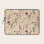Spring Garden Flower Collection - Cream Laptop Sleeve Gallery Image 1