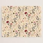 Spring Garden Flower Collection - Cream Jigsaw Puzzle Gallery Image 1