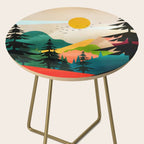 Colorful Morning in the Mountain Forest Side Table Gallery Image 2