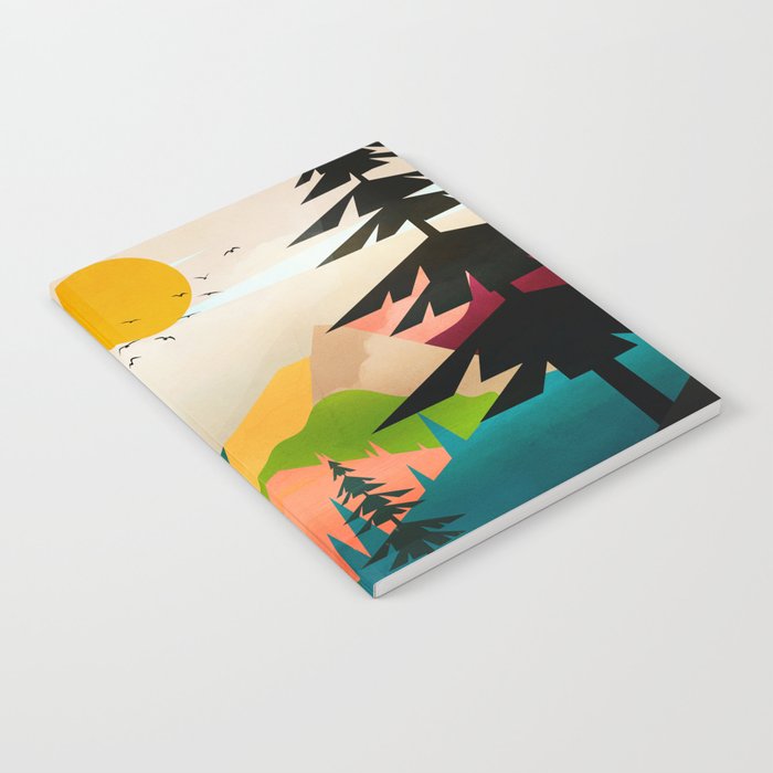 Colorful Morning in the Mountain Forest Notebook Gallery Image 2