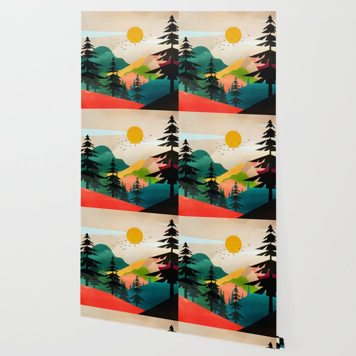 Colorful Morning in the Mountain Forest Wallpaper Gallery Image 2