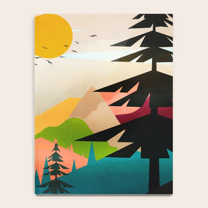 Colorful Morning in the Mountain Forest Notebook Gallery Image 4