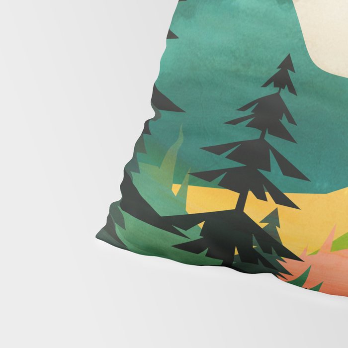 Colorful Morning in the Mountain Forest Pillow Sham Gallery Image 4