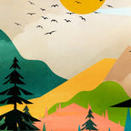 Colorful Morning in the Mountain Forest Coffee Mug Gallery Image 2
