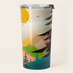 Colorful Morning in the Mountain Forest Travel Mug Gallery Image 2