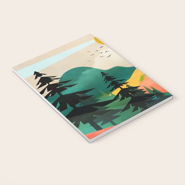 Colorful Morning in the Mountain Forest Notebook Gallery Image 3
