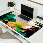 Colorful Morning in the Mountain Forest Desk Mat Gallery Image 2