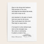 Emily Dickinson Hope is the thing with feathers  Poster Gallery Image 4