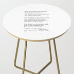 Emily Dickinson Hope is the thing with feathers  Side Table Gallery Image 2