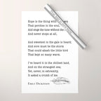 Emily Dickinson Hope is the thing with feathers  Wrapping Paper Gallery Image 1