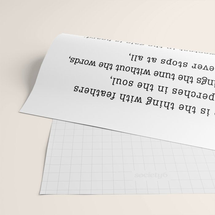 Emily Dickinson Hope is the thing with feathers  Wrapping Paper Gallery Image 2