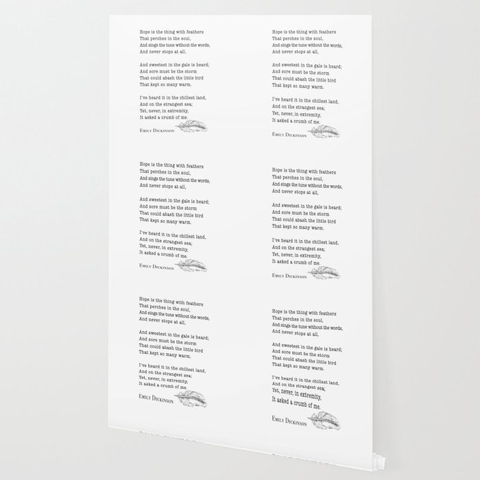 Emily Dickinson Hope is the thing with feathers  Wallpaper Gallery Image 2