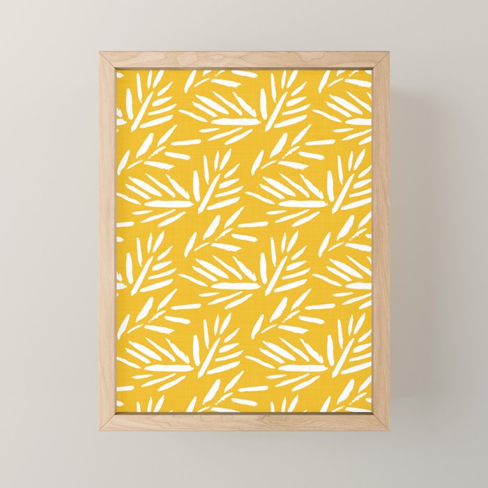 Tribal Husk - yellow Mini Art Print Gallery Image 1