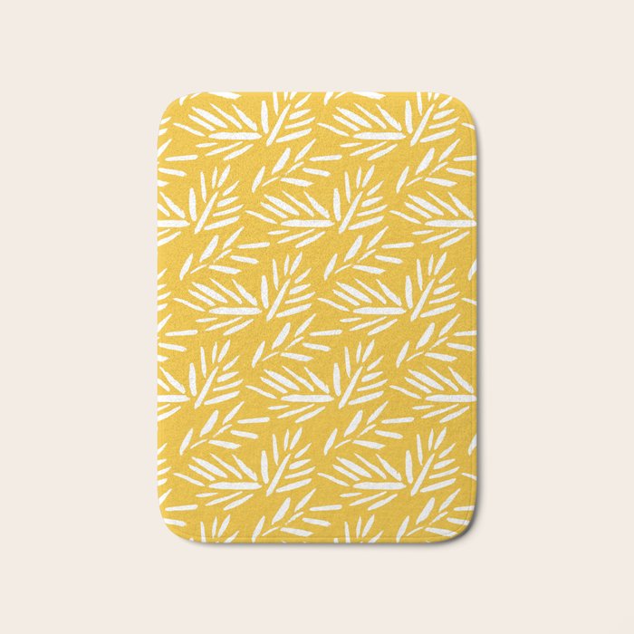 Tribal Husk - yellow Bath Mat Gallery Image 1