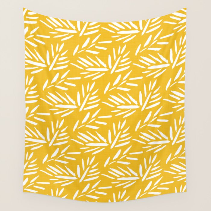 Tribal Husk - yellow Wall Tapestry Gallery Image 4