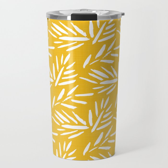 Tribal Husk - yellow Travel Mug Gallery Image 1