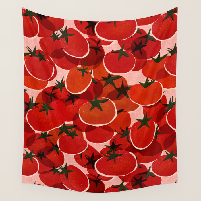Multi Tomatoes Wall Tapestry Gallery Image 4