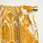 Gothic Halloween Damask - marigold and cream  Window Curtain Gallery Image 2