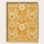 Gothic Halloween Damask - marigold and cream  Serving Tray Gallery Image 1