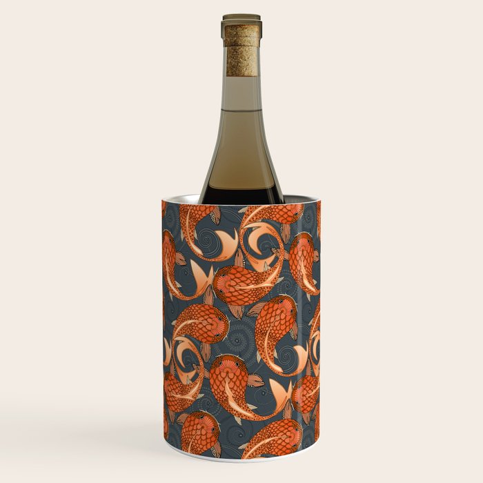 paisley fish gray Wine Chiller Gallery Image 3