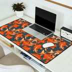paisley fish gray Desk Mat Gallery Image 2