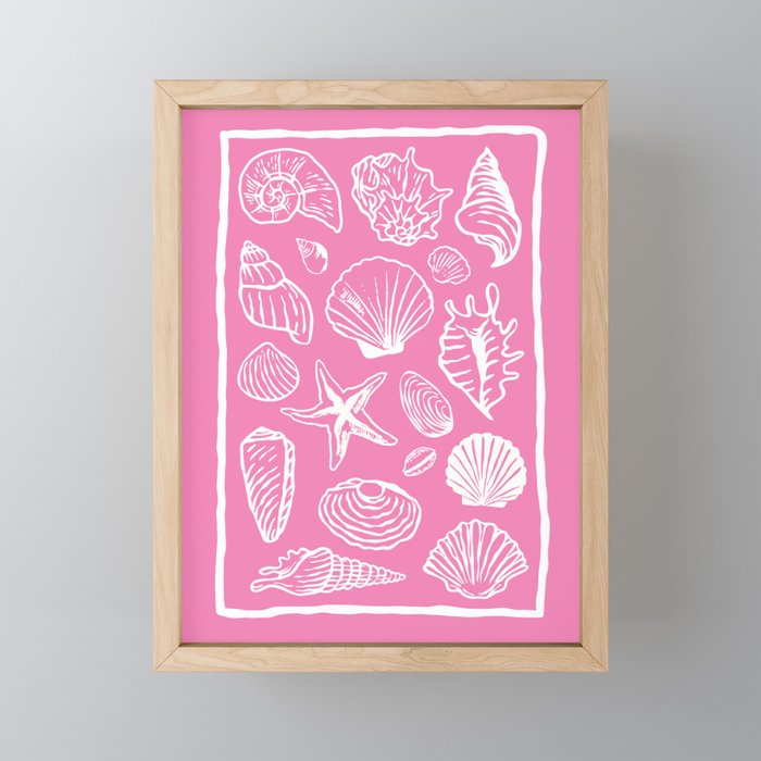 Pink Seashells Mini Art Print Gallery Image 1