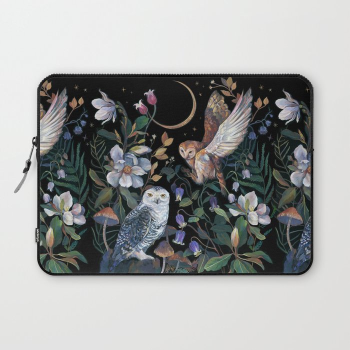 Owls Mushroom Magnolia Laptop Sleeve Gallery Image 1