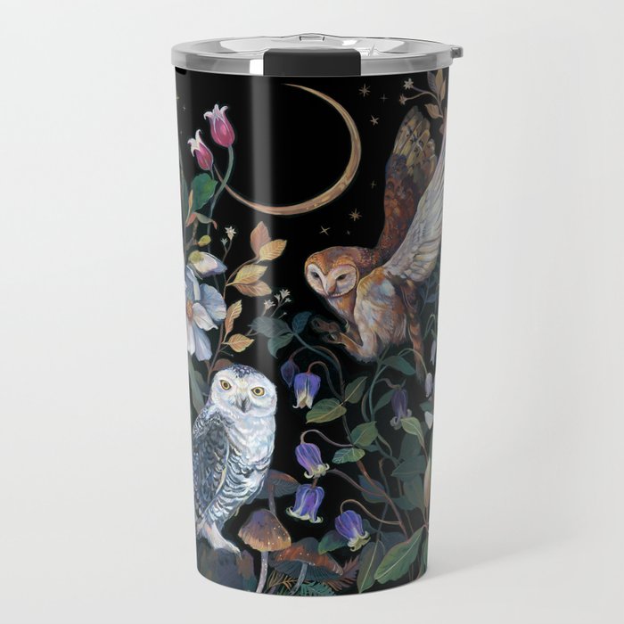 Owls Mushroom Magnolia Travel Mug Gallery Image 1