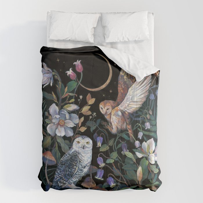 Owls Mushroom Magnolia Comforter Gallery Image 1