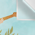 Music Soothes My Soul | Urban Hippie Bohemian Woman Playing the Guitar | Plant Lady Painting Wall Tapestry Gallery Image 3