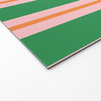 Bold Stripes Green Pink Orange Pattern Welcome Mat Gallery Image 2