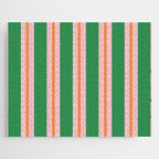 Bold Stripes Green Pink Orange Pattern Jigsaw Puzzle Gallery Image 1