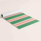Bold Stripes Green Pink Orange Pattern Yoga Mat Gallery Image 2