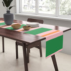 Bold Stripes Green Pink Orange Pattern Table Runner Gallery Image 2