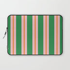 Bold Stripes Green Pink Orange Pattern Laptop Sleeve Gallery Image 1