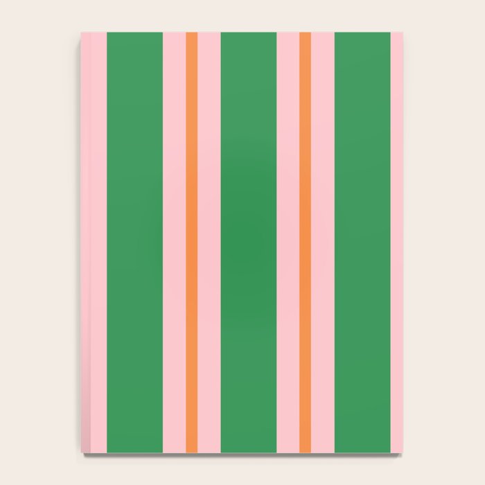 Bold Stripes Green Pink Orange Pattern Notebook Gallery Image 4
