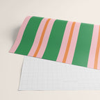 Bold Stripes Green Pink Orange Pattern Wrapping Paper Gallery Image 2