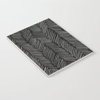 Herringbone Cream on Black Notebook Gallery Image 3