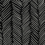 Herringbone Cream on Black Coffee Mug Gallery Image 2