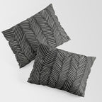 Herringbone Cream on Black Pillow Sham Gallery Image 3