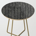 Herringbone Cream on Black Side Table Gallery Image 2