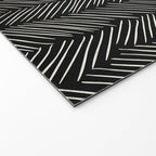 Herringbone Cream on Black Welcome Mat Gallery Image 2