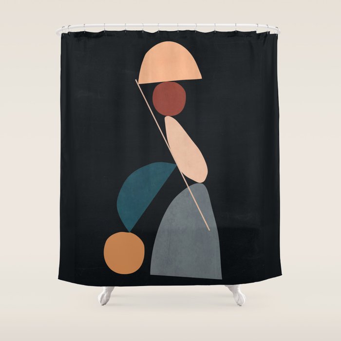 Abstract Stones 16 Shower Curtain Gallery Image 1