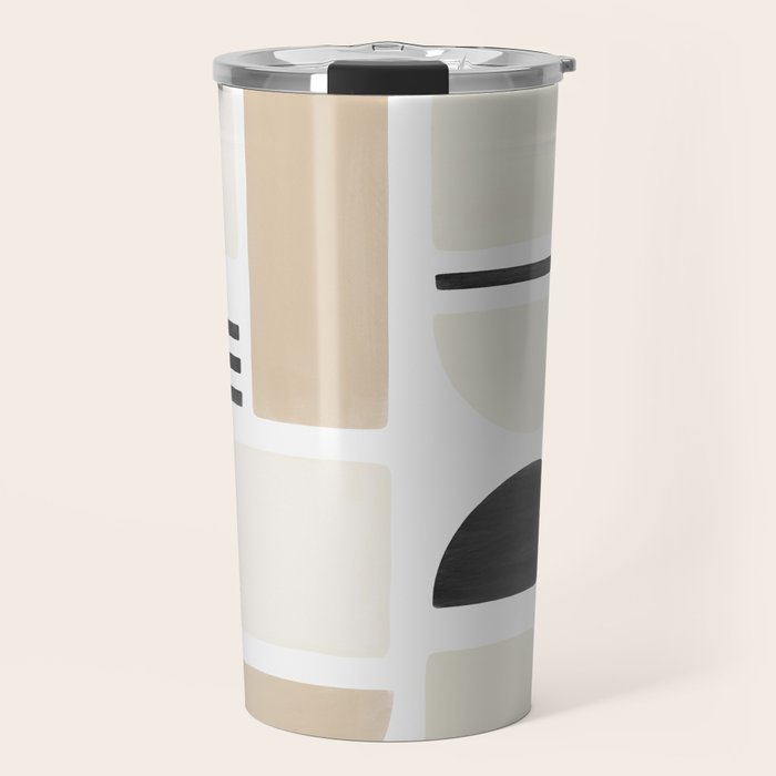 Geometrics | Black Travel Mug Gallery Image 1