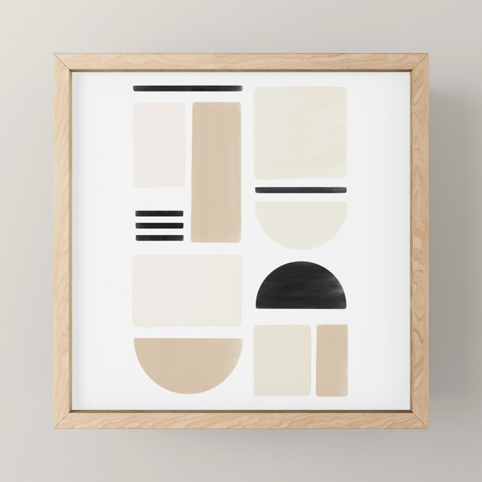 Geometrics | Black Mini Art Print Gallery Image 1