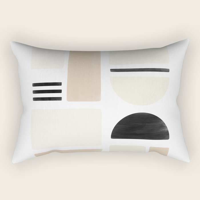 Geometrics | Black Rectangular Pillow Gallery Image 1
