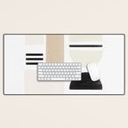 Geometrics | Black Desk Mat Gallery Image 1