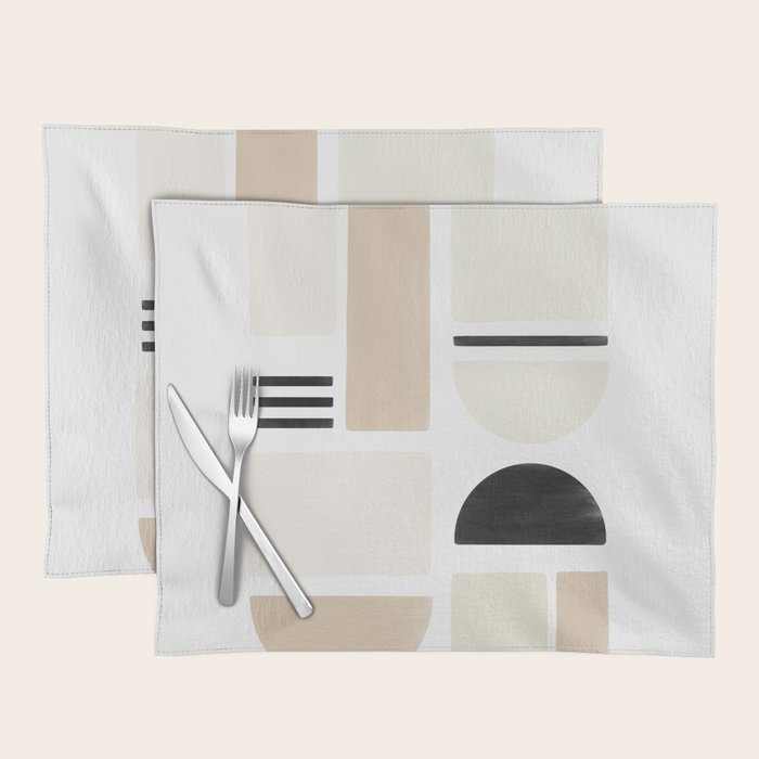 Geometrics | Black Placemat Gallery Image 1