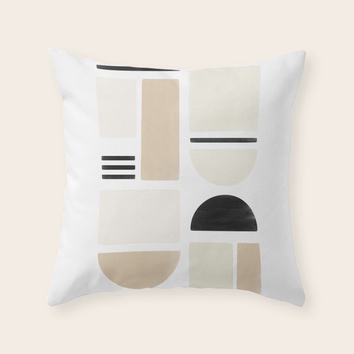 Geometrics | Black Throw Pillow Gallery Image 1