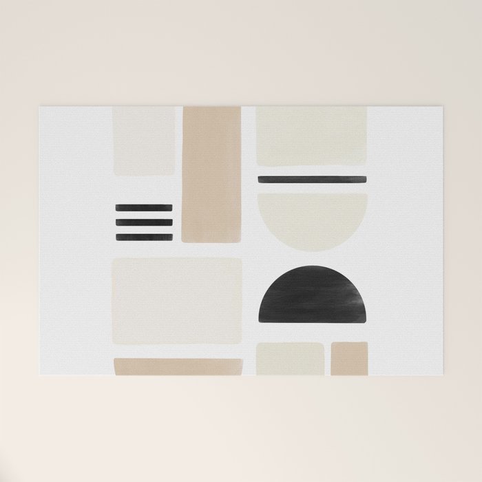 Geometrics | Black Welcome Mat Gallery Image 1